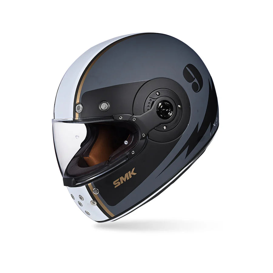 SMK RETRO ELECTRO Helmet - Gloss Grey - (GL621)