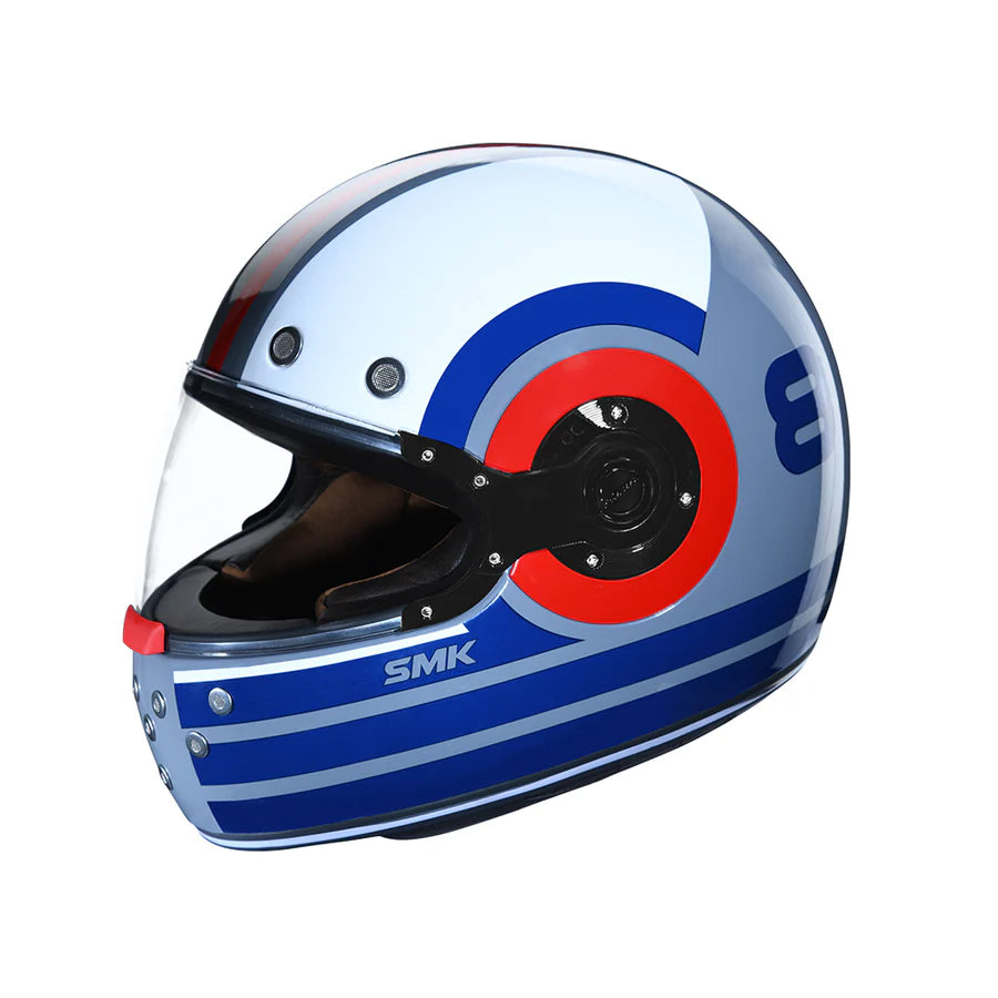 SMK RETRO RANKO Helmet - Gloss Grey Blue - (GL653)
