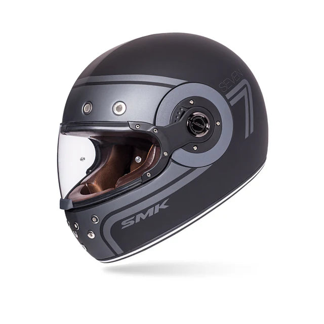 SMK RETRO SEVEN Helmet - Black Grey - (GL260)