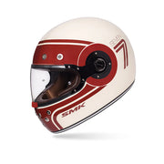SMK RETRO SEVEN Helmet - Gloss White Red - (GL130)