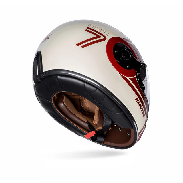 SMK RETRO SEVEN Helmet - Gloss White Red - (GL130)
