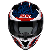 SMK STELLAR FURY Helmet - Gloss White Red - (GL153)