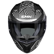 SMK STELLAR FURY Helmet - Gloss Black White - (GL266)
