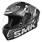 SMK STELLAR FURY Helmet - Gloss Black White - (GL266)