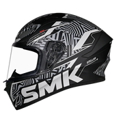 SMK STELLAR FURY Helmet - Gloss Black White - (GL266)