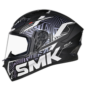 SMK STELLAR FURY Helmet - Gloss Black White - (GL266C)