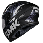 SMK STELLAR FURY Helmet - Gloss Black White - (GL266C)