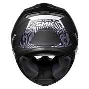 SMK STELLAR FURY Helmet - Gloss Black White - (GL266C)