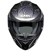 SMK STELLAR FURY Helmet - Gloss Black White - (GL266C)