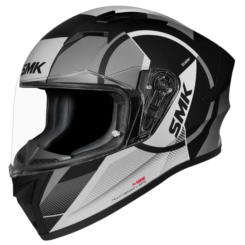 SMK STELLAR FARO Helmet - Matt Black Grey - (MA266)