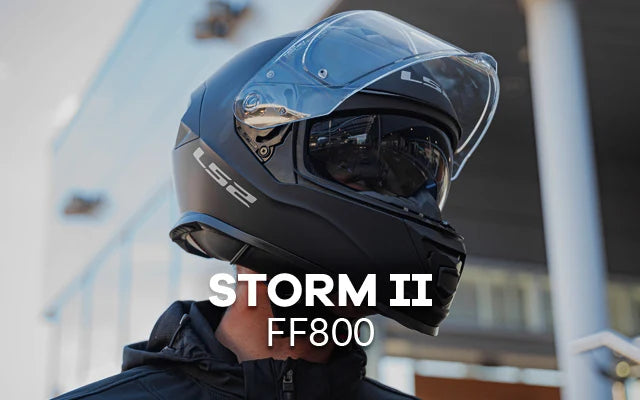 LS2 FF800 STORM II - SPRINTER - BLACK RED TITANIUM