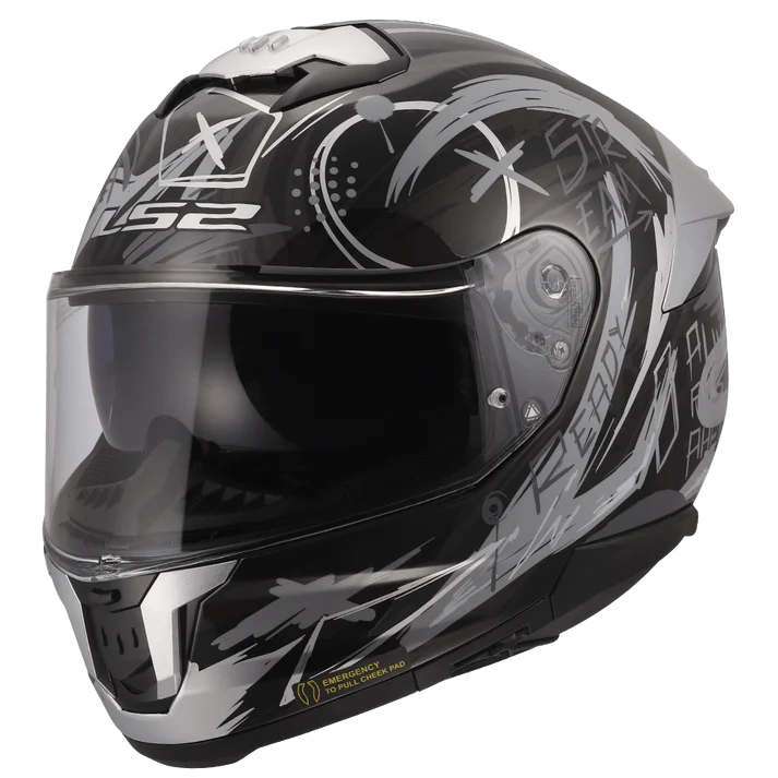 LS2 FF320 STREAM II - SCRATCHES - BLACK NARDO GREY