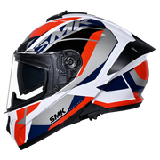 SMK TYPHOON STYLE Helmet - Gloss White Red - (GL136)