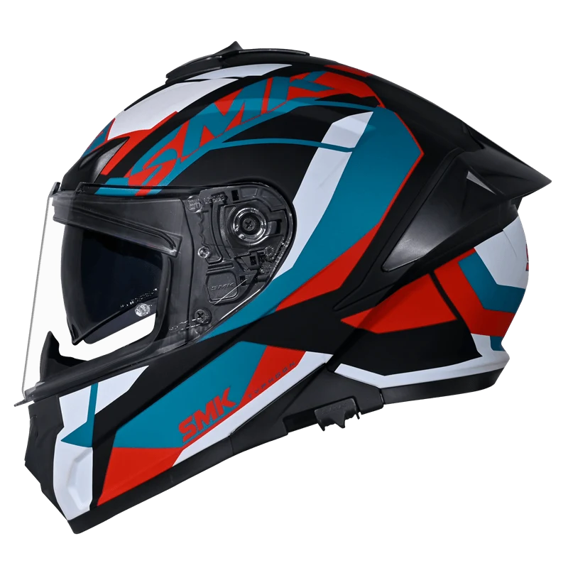 SMK TYPHOON STYLE Helmet - Gloss Blue Red White - (GL235)