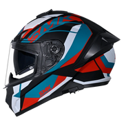 SMK TYPHOON STYLE Helmet - Gloss Blue Red White - (GL235)