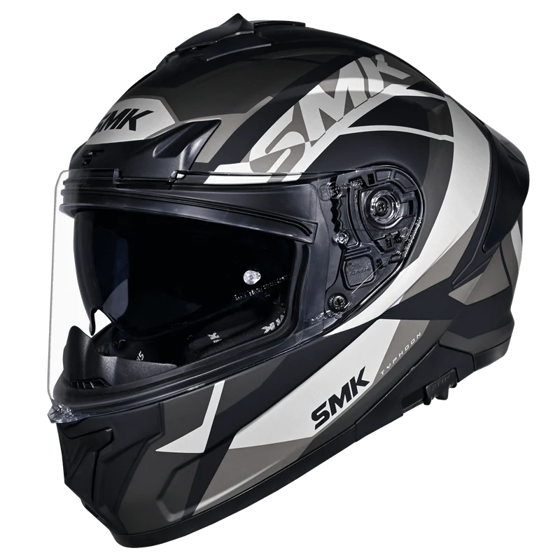 SMK TYPHOON STYLE Helmet - Gloss Black Grey - (GL266)