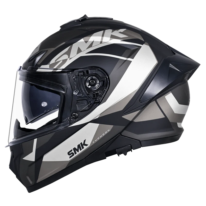 SMK TYPHOON STYLE Helmet - Gloss Black Grey - (GL266)