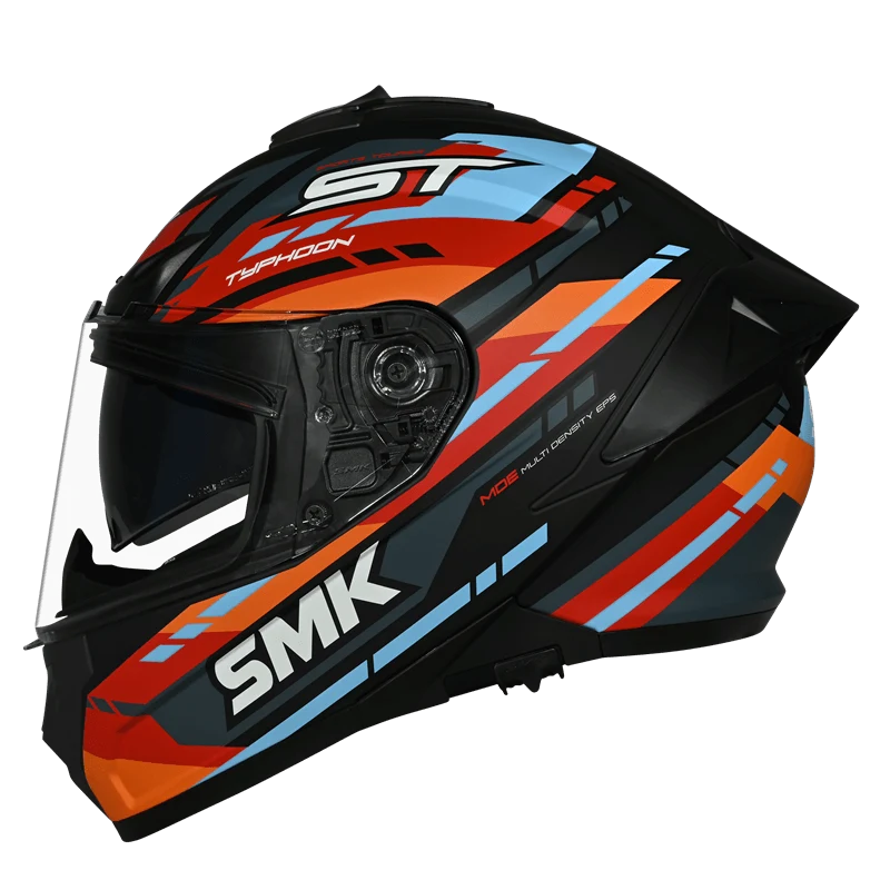 SMK TYPHOON SPORTS TOURER Helmet - Gloss Black Orange - (GL275)