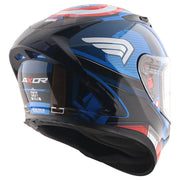 Axor Street Marvel Captain America Helmet - Gloss Blue White Red