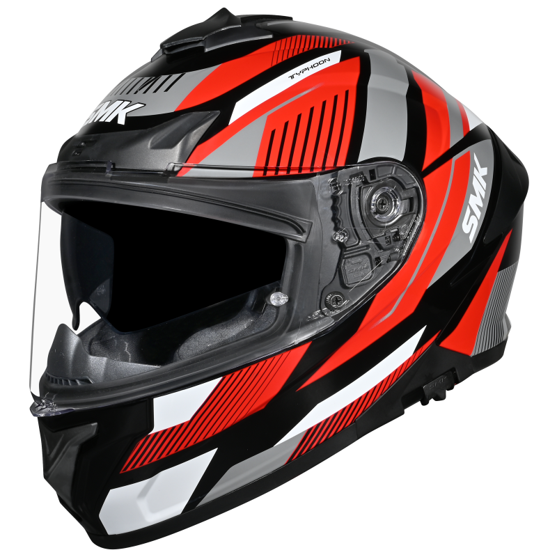 SMK TYPHOON SPARKO Helmet - Gloss Black Red - (GL236)