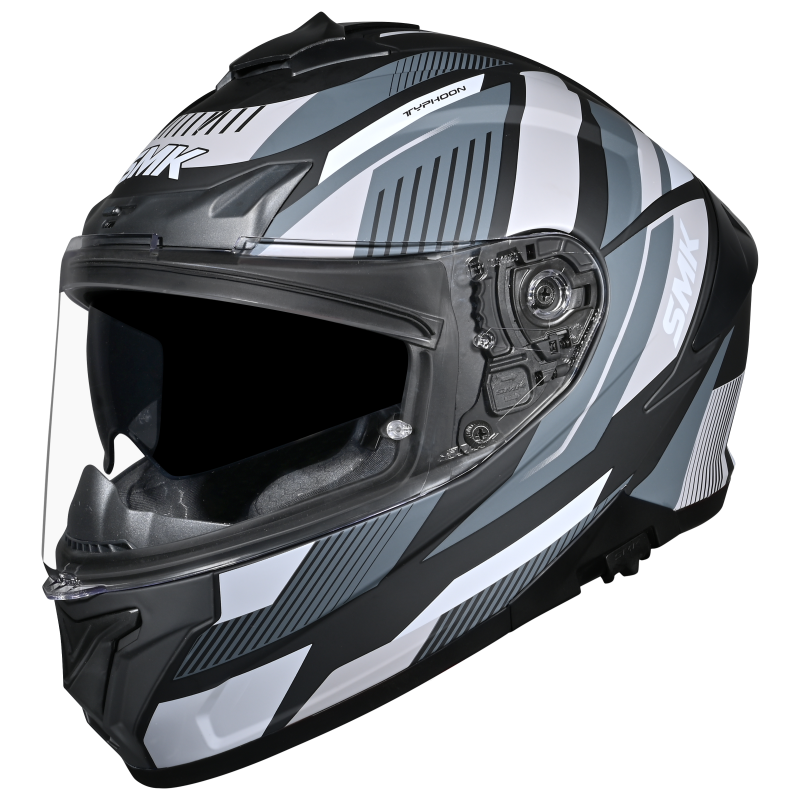 SMK TYPHOON SPARKO Helmet - Gloss Black Grey - (GL266)