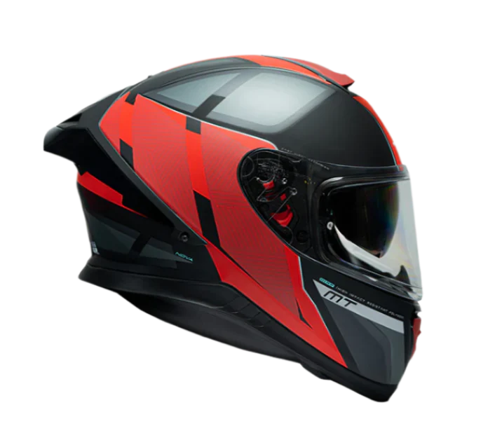 MT Thunder 3 SV Spoiler Nova B5 Matt Black Grey Red Helmet