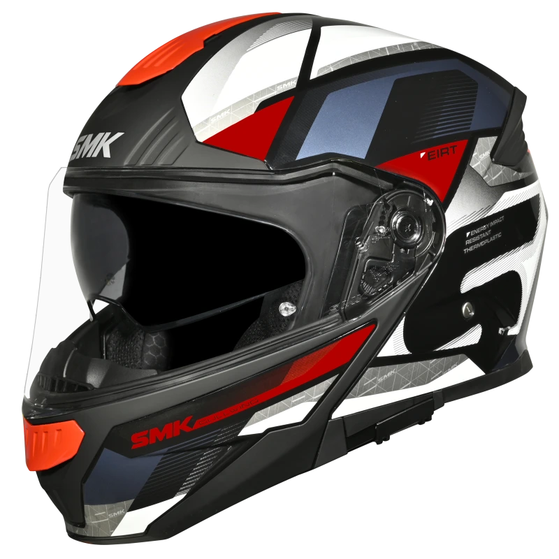 SMK GULLWING VENTURE Helmet - Gloss White Red - (GL213) (Flip-Up Helmet)