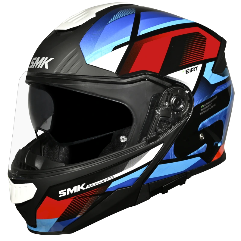 SMK GULLWING VENTURE Helmet - Gloss Blue Red - (GL253) (Flip-Up Helmet)