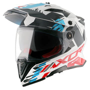 Axor X-Cross Dual Visor Helmet - X1 - Gloss Blue White Red