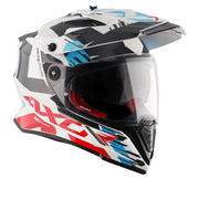 Axor X-Cross Dual Visor Helmet - X1 - Gloss Blue White Red