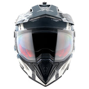 Axor X-Cross Dual Visor Helmet - Speedometer - Gloss White Grey