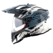 Axor X-Cross Dual Visor Helmet - Speedometer - Gloss White Grey