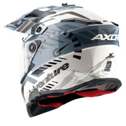Axor X-Cross Dual Visor Helmet - Speedometer - Gloss White Grey