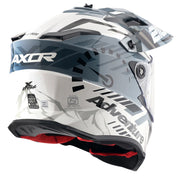 Axor X-Cross Dual Visor Helmet - Speedometer - Gloss White Grey