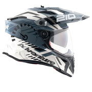 Axor X-Cross Dual Visor Helmet - Speedometer - Gloss White Grey