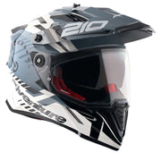Axor X-Cross Dual Visor Helmet - Speedometer - Gloss White Grey