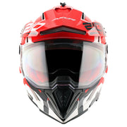 Axor X-Cross Dual Visor Helmet - Speedometer - Gloss White Red