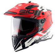 Axor X-Cross Dual Visor Helmet - Speedometer - Gloss White Red