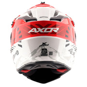 Axor X-Cross Dual Visor Helmet - Speedometer - Gloss White Red