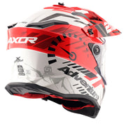 Axor X-Cross Dual Visor Helmet - Speedometer - Gloss White Red