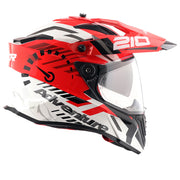 Axor X-Cross Dual Visor Helmet - Speedometer - Gloss White Red