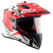 Axor X-Cross Dual Visor Helmet - Speedometer - Gloss White Red