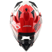 Axor X-Cross Dual Visor Helmet - Speedometer - Gloss White Red