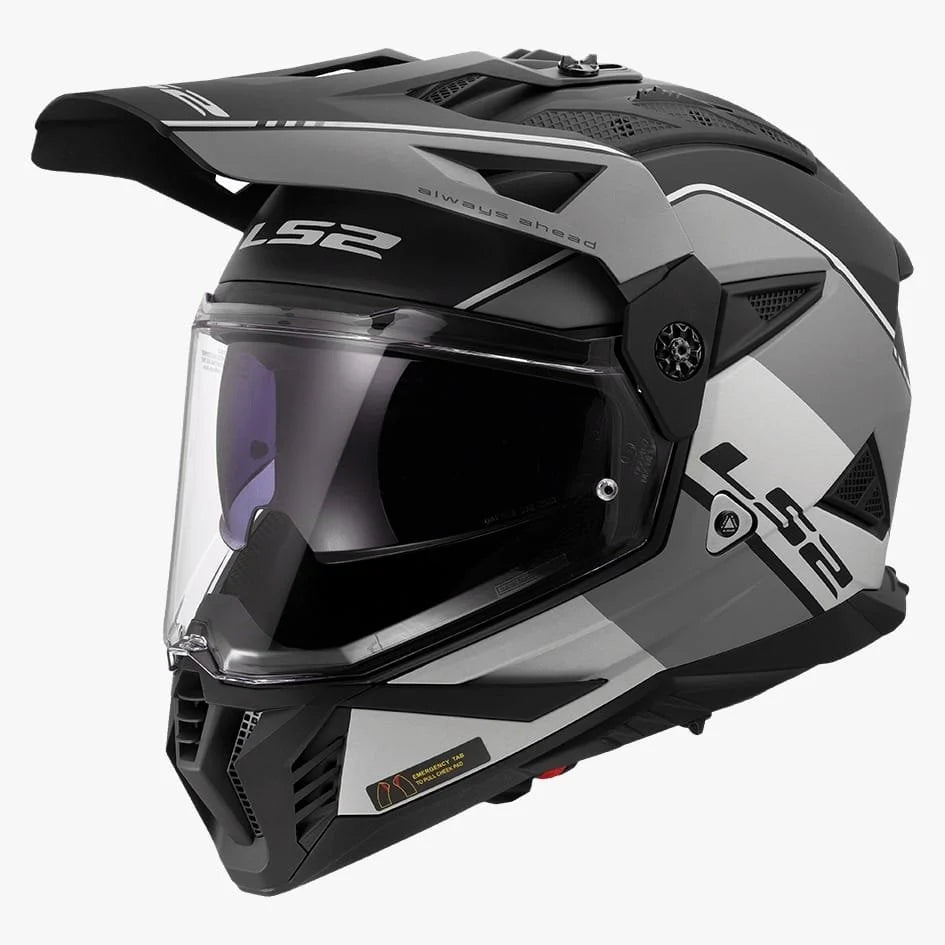 LS2 MX436 PIONEER II - RALLY - MATT GRAY BLACK