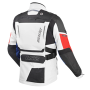 LS2 BREAKOUT MAN JACKET - GREY BLUE RED - CE CLASS AA CERTIFIED