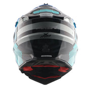 Axor X-Cross Dual Visor Helmet - Gambling - Gloss Black Neon Blue