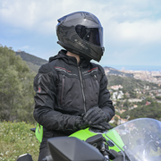 LS2 ZIRCONIUM EVO JACKET - BLACK RED - CE CLASS A CERTIFIED