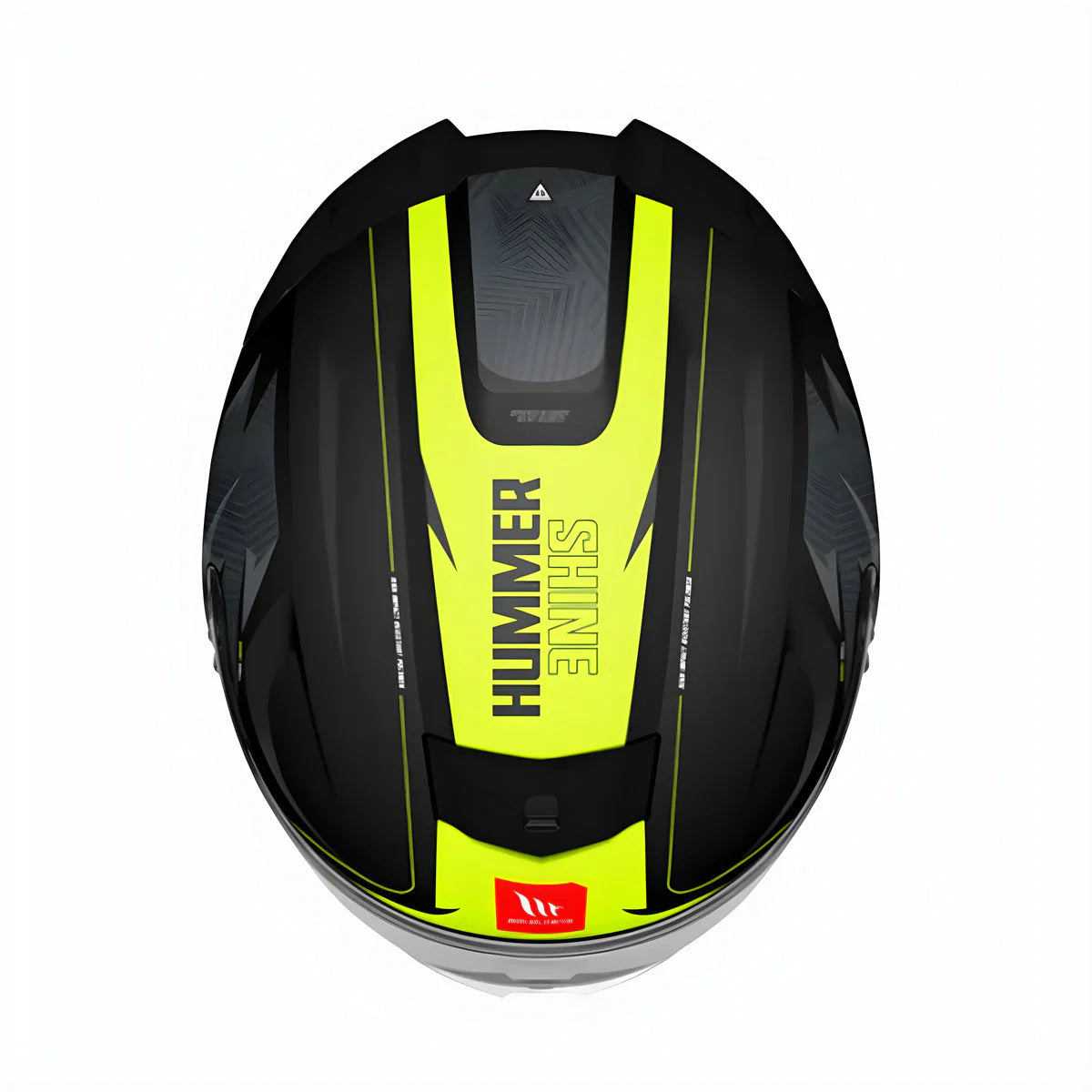 MT Hummer B Shine Gloss Black Fluro Yellow B3 Helmet