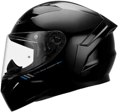 AXXIS FF117B SEGMENT SOLID A1 GLOSS BLACK HELMET