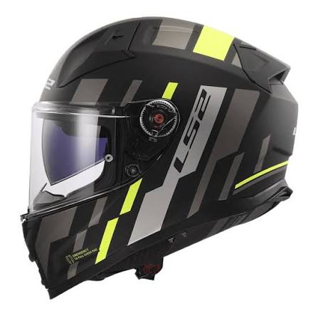 LS2 FF811 VECTOR II TRON - MATT BLACK HI-VIZ YELLOW